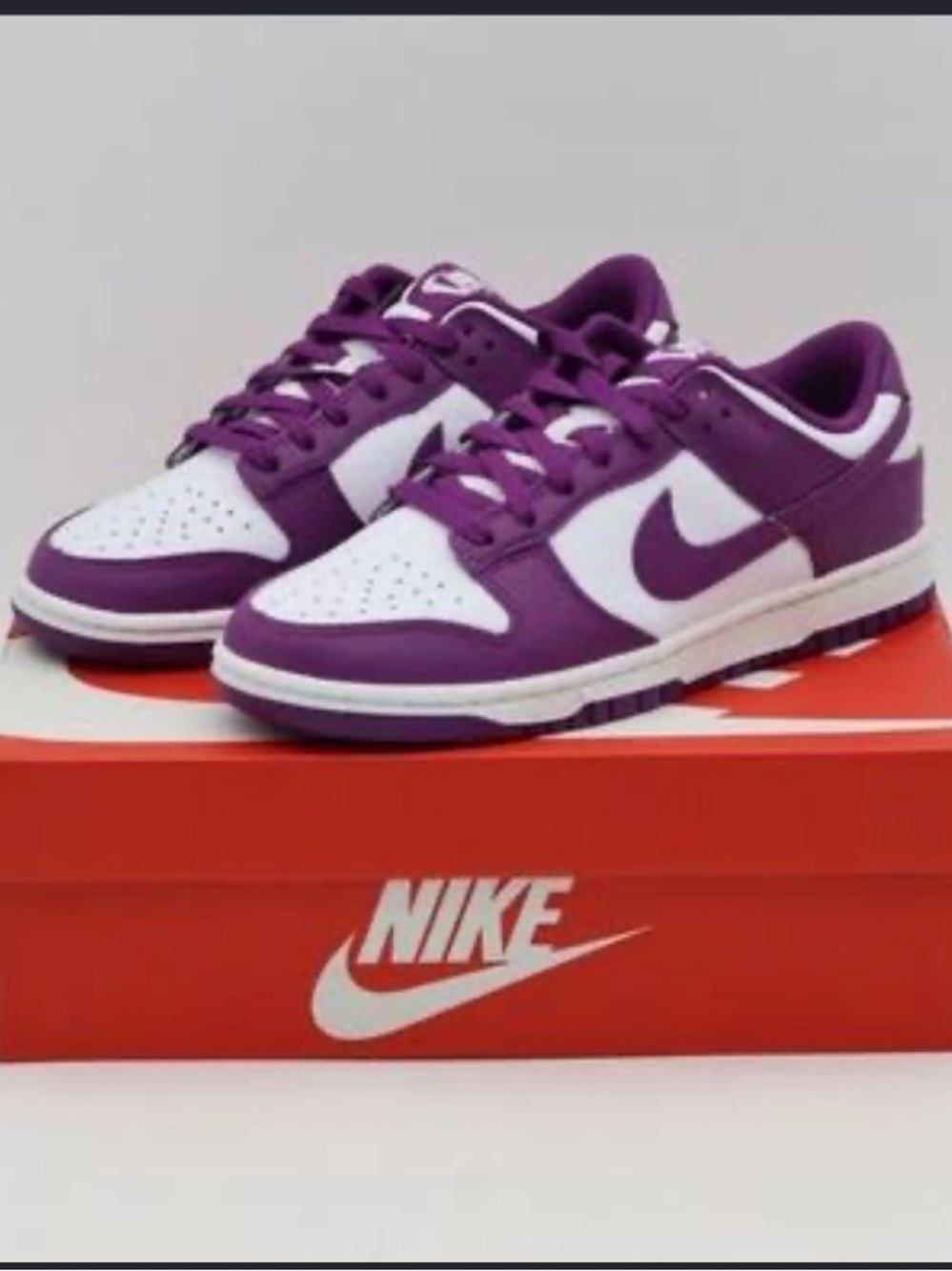 Nike Purple and White Low-Top Sneakers